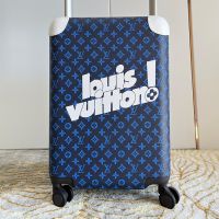 Louis Vuitton Horizon 55 Luggage In Monogram Bold Louis Vuitton Signature Canvas M45880 Blue