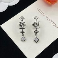 Louis Vuitton LV In The Sky Earrings In Metal with Crystals M01257 Silver