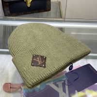 Louis Vuitton LV Patch Beanie In Wool Khaki