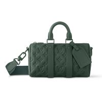 Louis Vuitton Keepall Bandouliere 25 Bag In Taurillon Monogram Leather M24432 Green