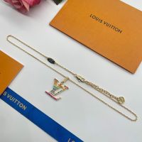 Louis Vuitton LV Necklace In Metal with Crystals Q93848 Gold/Multicolor
