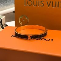 Louis Vuitton LV Iconic Bangle Bracelet In Monogram Leather Gold