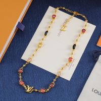 Louis Vuitton LV Light Necklace In Metal with Zircons Gold