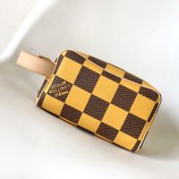 Louis Vuitton Locker Dopp Kit In Damier Heritage Canvas N40567 Yellow