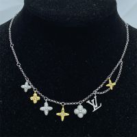 Louis Vuitton LV Gram Necklace In Metal with Crystals M01323 Silver