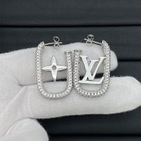 Louis Vuitton My LV Chain Earrings In Metal with Crystals M01457 Silver