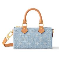 Louis Vuitton Nano Speedy Boston Bag In Monogram Denim M11212 Blue