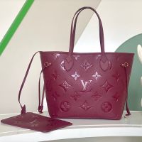 Louis Vuitton Neverfull MM Tote In Monogram Empreinte Leather M46599 Red