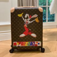 Louis Vuitton Horizon 55 Luggage In Monogram Razzaq Rabbit Canvas Brown