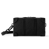 Louis Vuitton Soft Trunk Wallet In Taurillon Monogram Leather M80224 Black