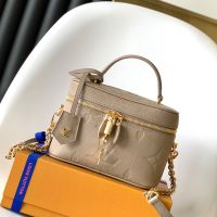 Louis Vuitton Vanity PM Handbag In Monogram Empreinte Leather M45608 Grey